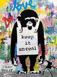 Keep It Unreal by Mr. Brainwash - Original on Canvas sized 36x48 inches. Available from Whitewall Galleries